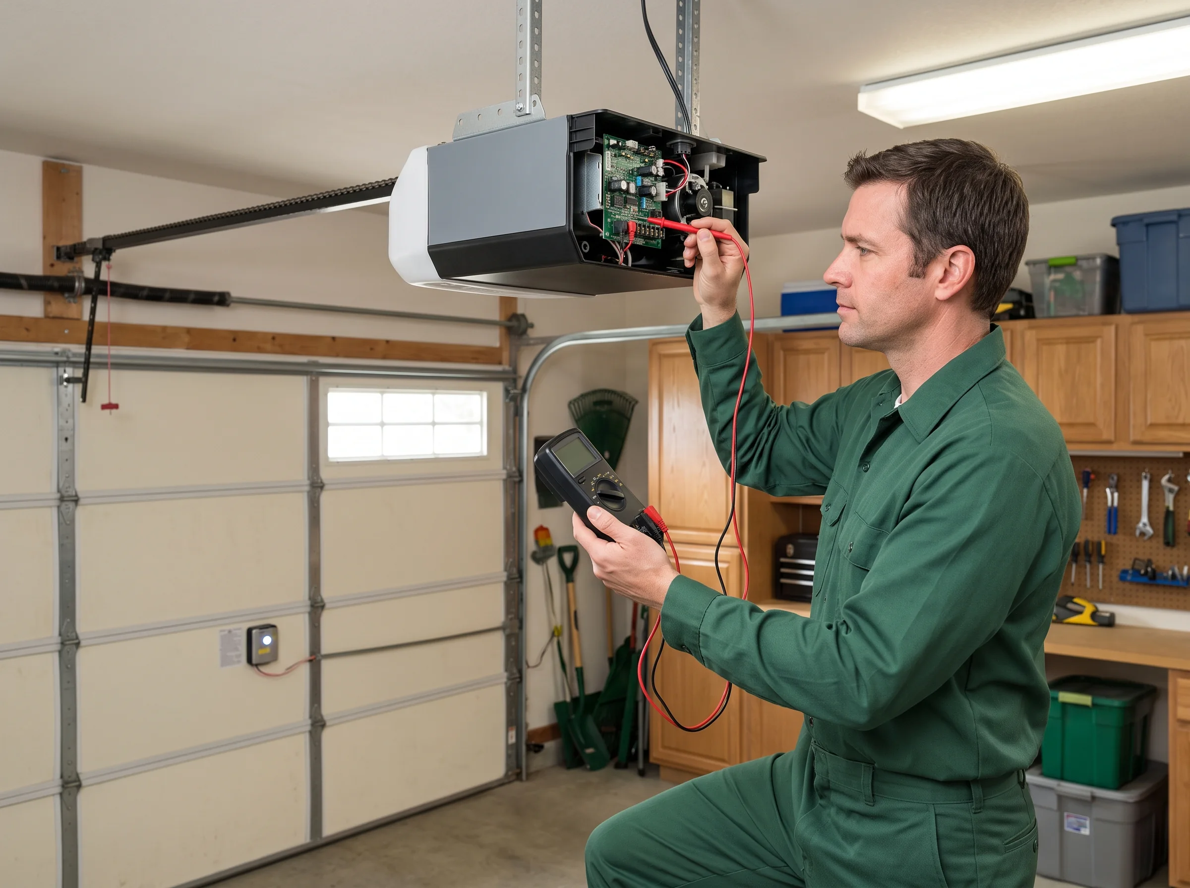 Garage door opener diagnostic equipment